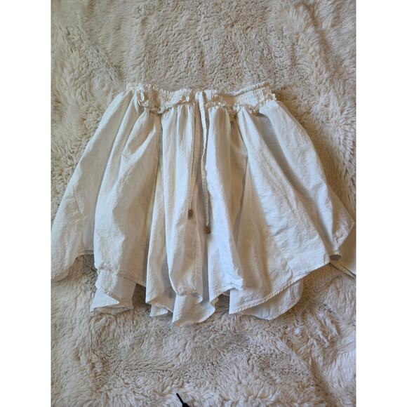 Free People White Cream Fairy Flowy Boho Smocked Waistband Skirt - Picture 1 of 5